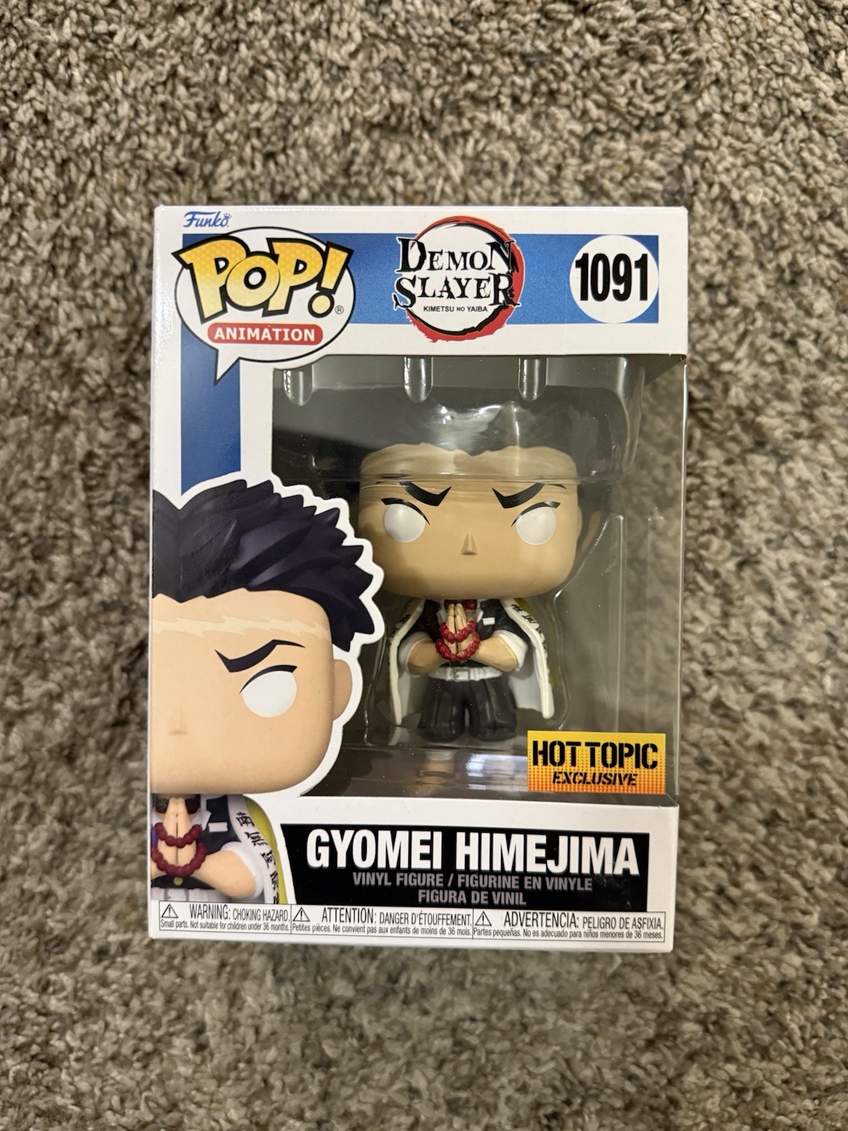 FUNKO POP ANIMATION #1091 GYOMEI HIMEJIMA DEMON SLAYER HOT TOPIC EXCLUSIVE NEW
