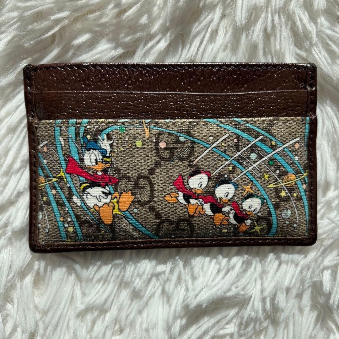 Gucci Disney Collaboration Donald Duck Card Case GG Supreme Canvas thumbnail 3