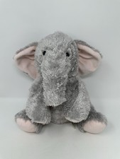 Melissa  Doug 12" Stuffed Plush Bean Bag Sitting Gray Sterling Elephant Toy