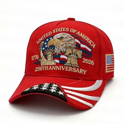 USA 250th Anniversary Hat   Embroidered Patriotic Dad Cap (1776 2026)