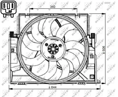 FAN ENGINE COOLING 47736 FOR B38 B15 A 1.5L 3cyl N47D20C/D20D B47D20A 2.0L 4cyl - Image 4 of 4