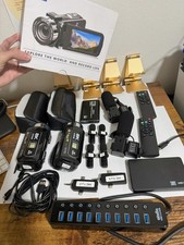 8K Camcorder Kit WiFi Mics Capture Card USB Hub  Full Setup Bundle
