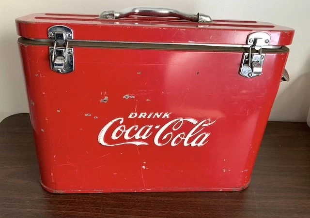 Vintage 1950s Coca-Cola Airline Pilots Cooler w/ Bottle Opener.