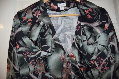H&M x Johanna Ortiz Green Floral Tropical Woodland Ruffle Frilly Mini Dress 8 10 - Picture 12 of 16