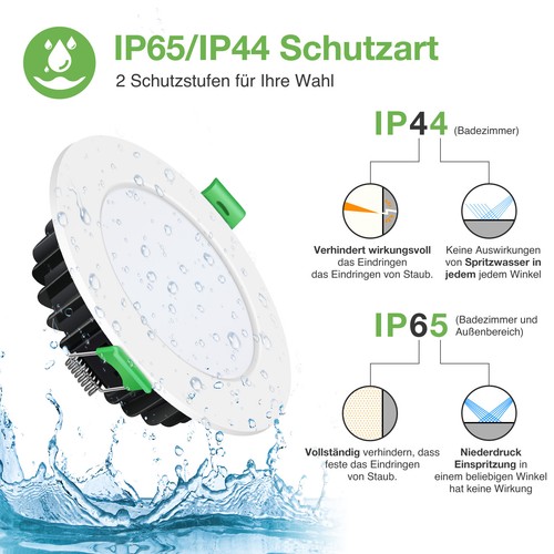 Foco empotrado LED 8W/10W CCT techo regulable luz puntual baño plano cocina - Imagen 4 de 20