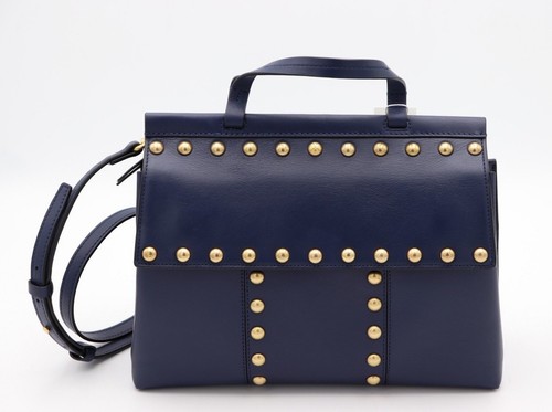 NUEVO CON ETIQUETAS Bolso bandolera de hombro Tory Burch T Tach con tachuelas en T azul marino nuevo eBay