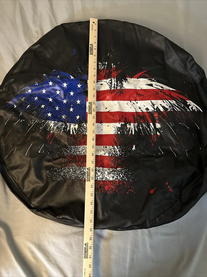 Capa de pneu American Flag Eagle 28 polegadas nova - Imagem 2 de 3