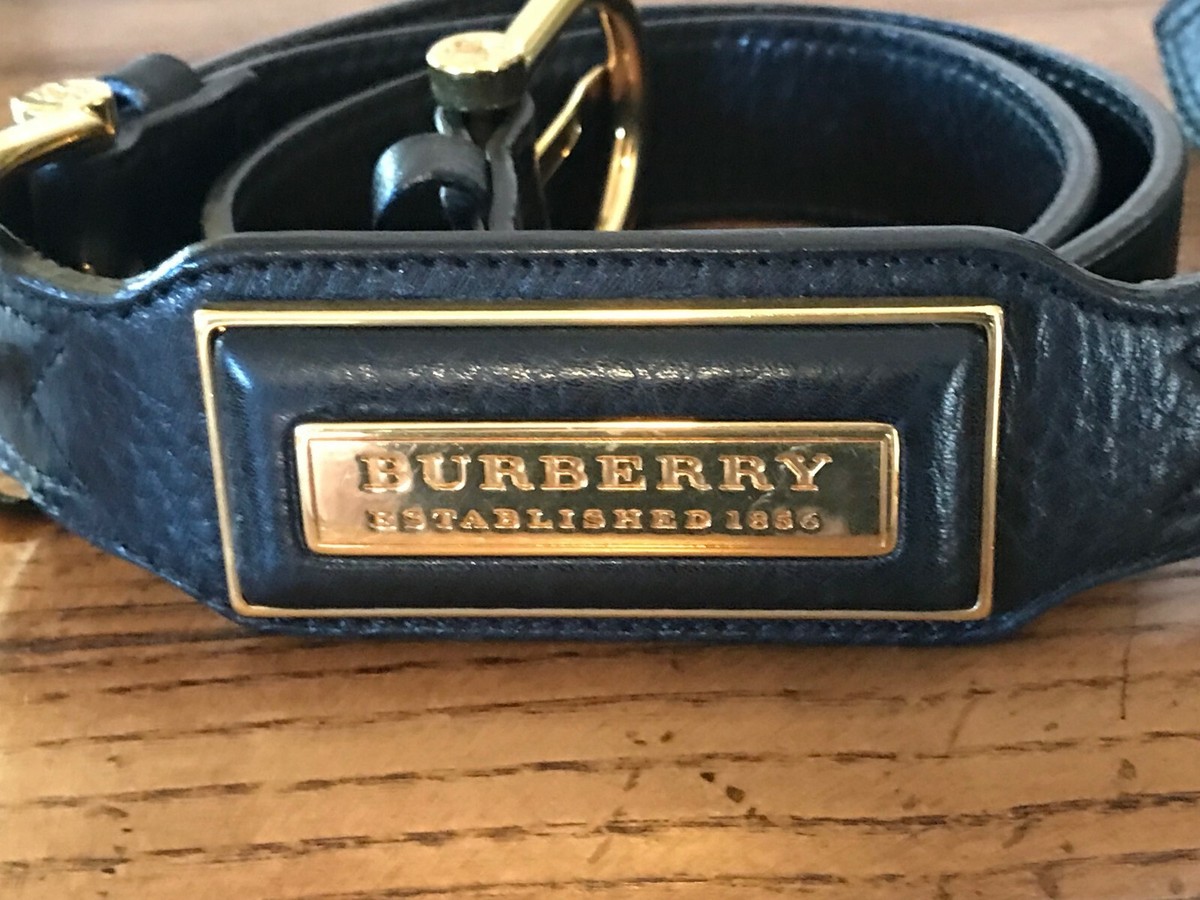 Women`s Burberry Leather Belt With Double Adjustable Buckles  display picture 1