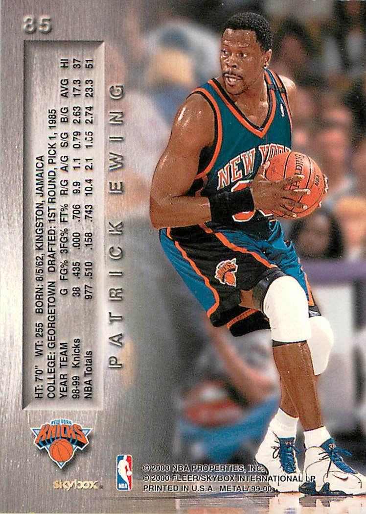 PATRICK EWING 1999-00 Fleer Metal BASE #85 Knicks | eBay