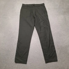 Lululemon Commission Pants Mens 32x30 Green Chino Straight Leg Ventlight Commute