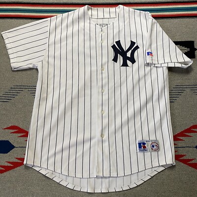 Vintage Russell Athletic Pinstriped New York Yankees #2 Derek