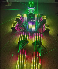 Robot Suit Costume LED Club Party Show Glow Night Lights DJ Robots Costume Men