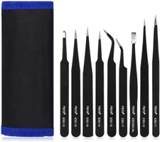 Precision Tweezer Set -  Professional ESD Stainless Steel anti Static Tweezers K