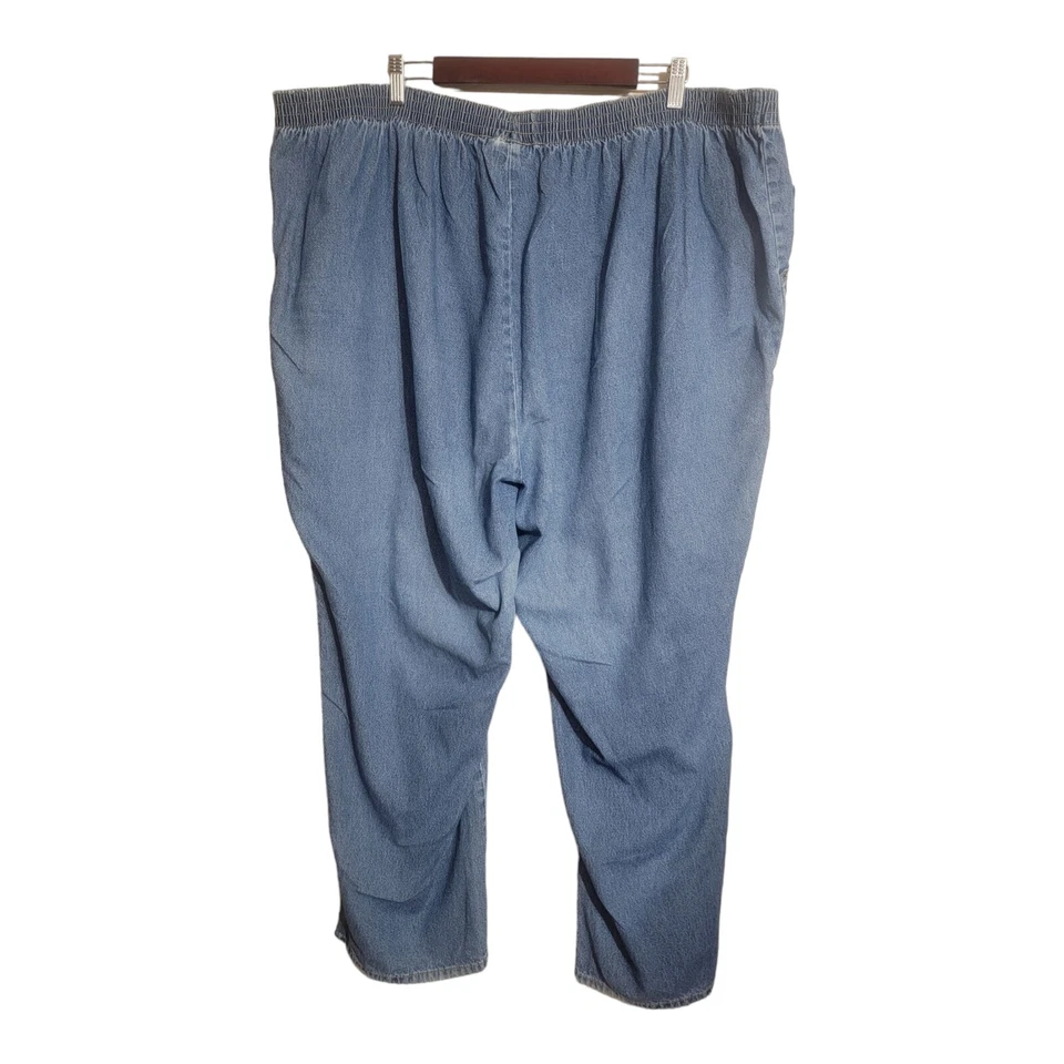 Pantalones Liz & Me Mujer 3X Azul Denim Cintura Elástica Vacaciones Moderno Informal Abuela  Foto 2 de 4