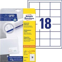 Avery Zweckform 6171 Adressaufkleber 540 Klebeetiketten 64X45Mm Din A4 Etiketten