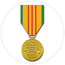 Vietnam Service Medal Bumper Sticker Military Vinyl Soldier Decal 5"