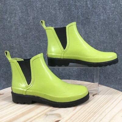 Polo Sport Ralph Lauren Boots Mens 10 B Waterproof Green Rubber Pull On Round