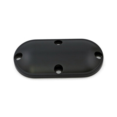 Black stepped Inspection Cover für Harley Dyna Softail Shovel 86-06