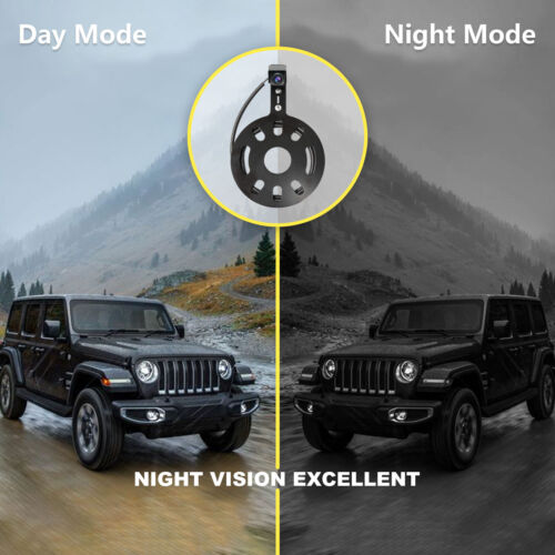 Wireless Backup Camera 1080P 5" Monitor for Jeep Wrangler Spare Tire 2007-2018 - Picture 7 of 14