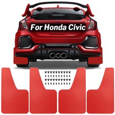 Carbon Red Mud Flaps Splash Guards Fender Mudguard For Honda Civic Type R Accord