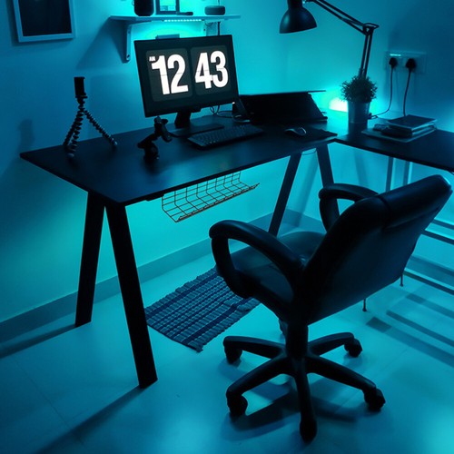 2 Pcs Draht Lagerregal Büro Kabelmanagement Unter Dem Schreibtisch - Photo 4/10
