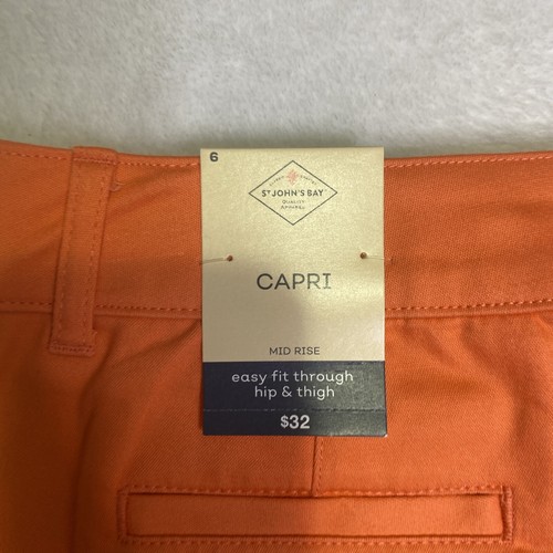 Pantalones Capris St Johns Bay para mujer talla 6 secretamente delgados tiro medio conjunto de 2 nuevos con etiquetas - Imagen 14 de 15