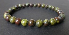 Dragon Blood Jasper Natural Gemstone Bracelet Handmade Stretch 6mm - 6 1/4"