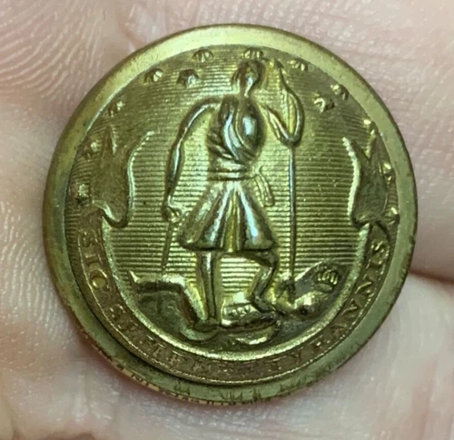 Virginia Civil War Confederate Staff Coat Button
