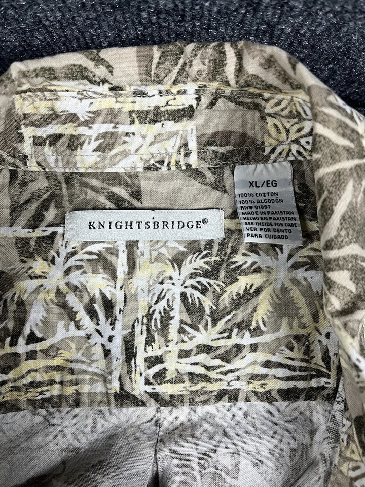 Camisa para hombre Knights Bridge Hawaii temática manga corta con cuello abotonado XL Foto 4 de 4