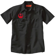 Star Wars REBEL ALLIANCE  PATCH + Button Up Work SHIRT Jedi punk