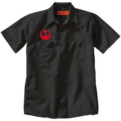 Star Wars REBEL ALLIANCE PATCH Button Up Work SHIRT Jedi punk
