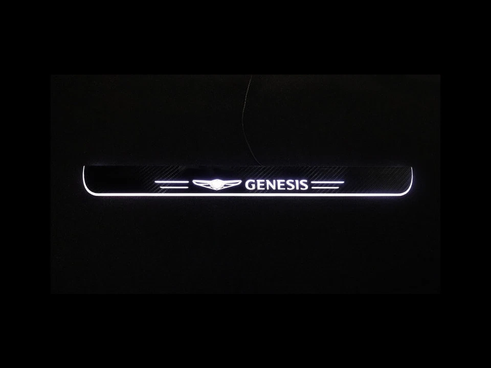 Luz móvil LED puerta rasguño placa letras para HYUNDAI Genesis G70 2019-2025 Foto 2 de 4