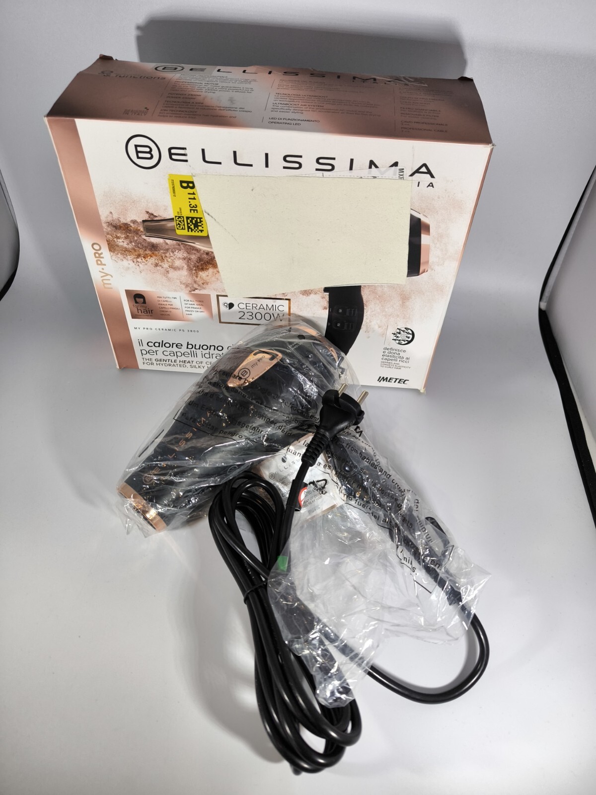 Secador de pelo Imetec Bellissima P5 3800 Cerámica profesional sin accesorios