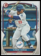 2023 Bowman Yunior Garcia Prospects Los Angeles Dodgers