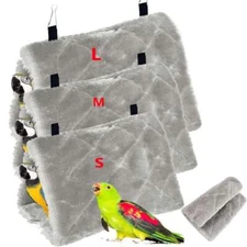 Pet Nest Plush Bird Cave Cage Warm Hanging Sleeping Bed Hut Tent Parrot Hammock