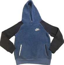 Boys Nike Fleece Pullover Hoodie Blue Size 5