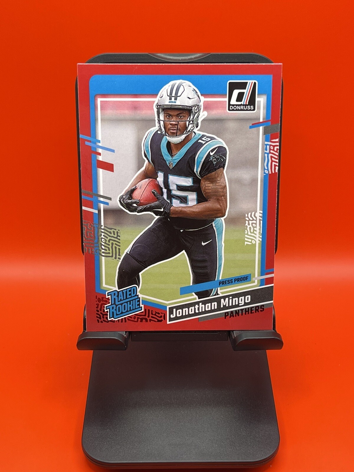 2023 Donruss Football Rated Rookie #312 RED PARALLEL Jonathan Mingo PANTHERS🔥