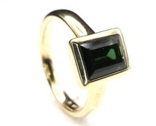 GOLDJUNGE69 * FACETTENREICH  RING (16) GOLCONDA TURMALIN 0,77ct  375 GELBGOLD