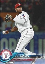 2018 Topps Rainbow Foil #323 Elvis Andrus card, Texas Rangers