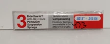 Horolovar 400- Day Clock Pendulum Suspension Spring 3 Units Pack . 0018-.046mm.
