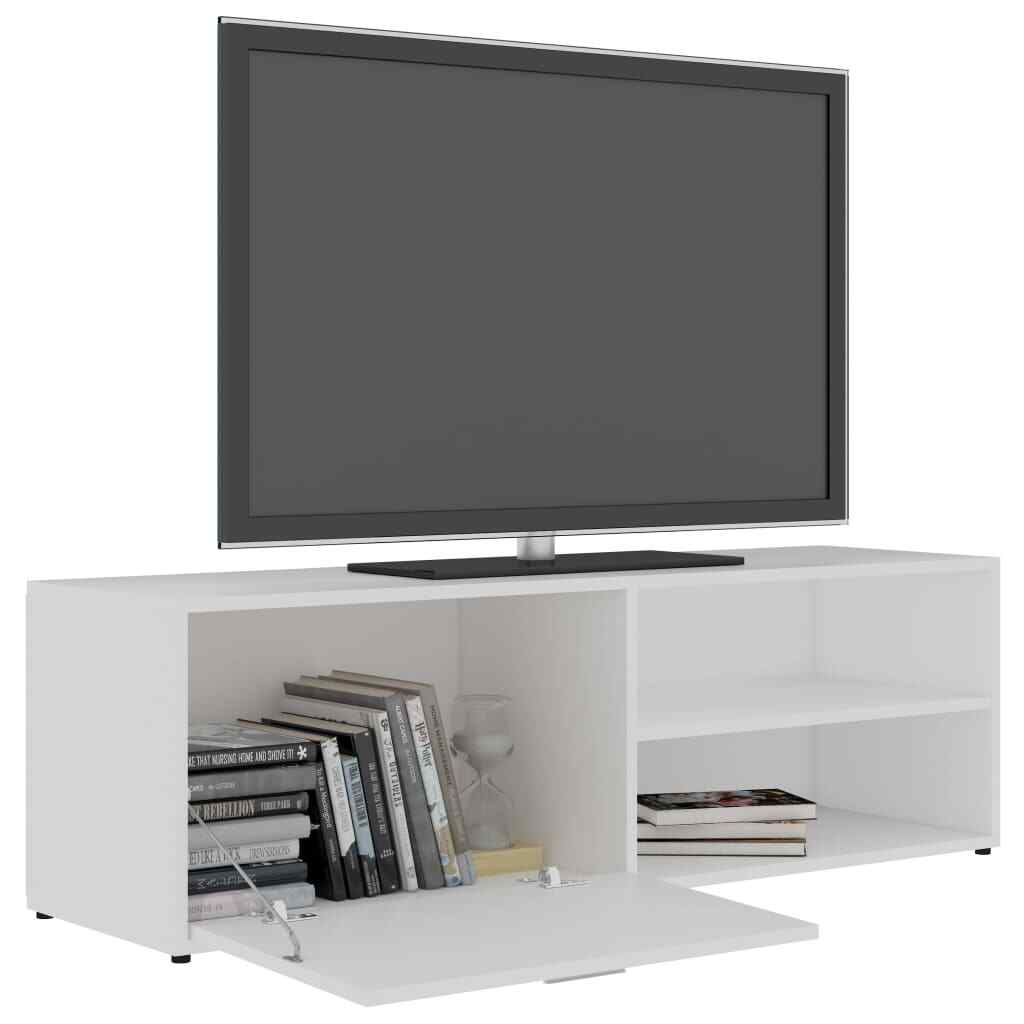 VidaXL Tv meubel 120x40x34 cm spaanplaat hoogglans wit