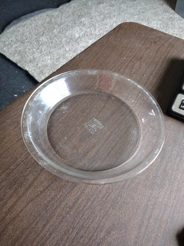 Vintage DEEP DISH Clear Pyrex 10 inch Pie Plate 210 Summer Pie Tart Thanksgiving