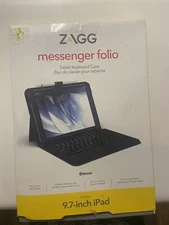 ZAGG ID8BSF-BB0 Messenger Folio Case and Bluetooth Keyboard for Apple iPad...
