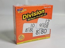 DIVISION MATH FLASH CARDS All Facts Through 12 Home School Test Prep NEW Sealed