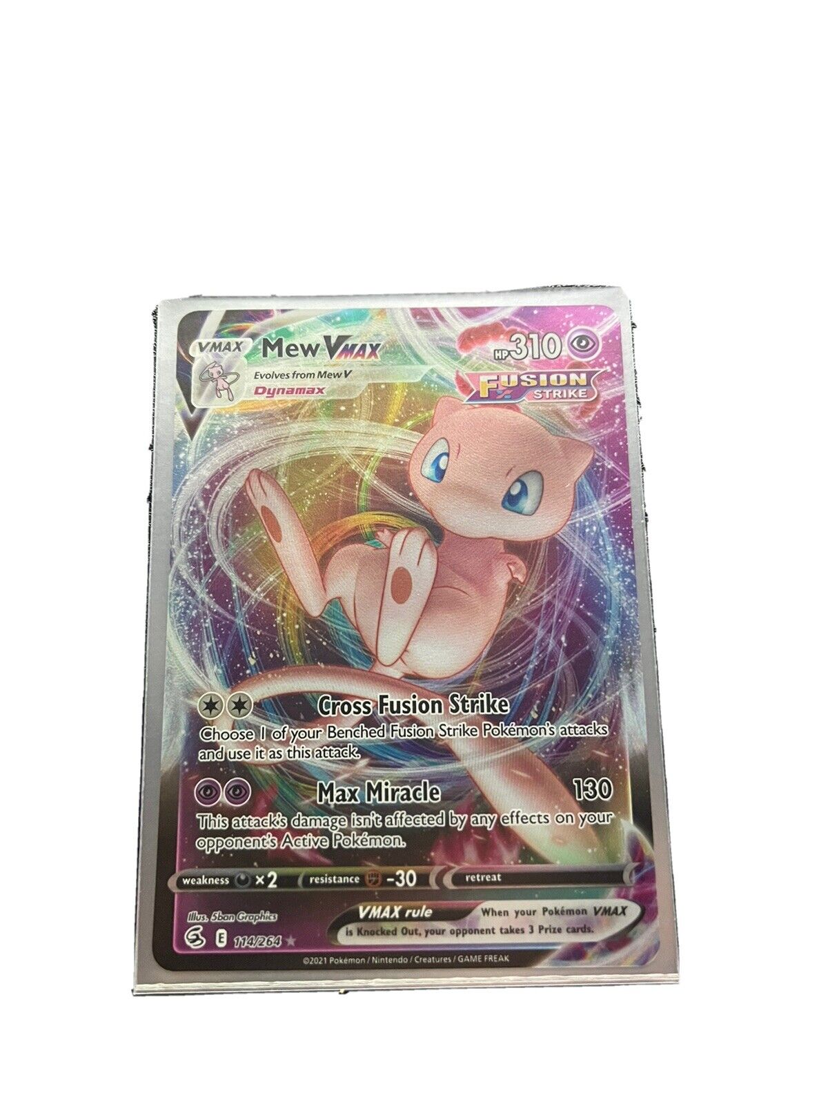  Mew V & Vmax Card Set - Fusion Strike 113/264 & 114/264 -  Pokemon Ultra Rare Card Lot : Toys & Games