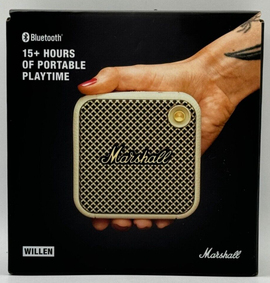Marshall Willen Portable Bluetooth Speaker - Cream - New & Sealed