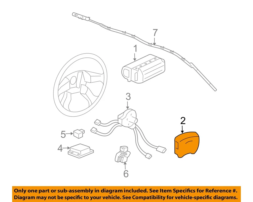 Used Steering Wheel Air Bag fits: 2010 Gmc Savana 1500 van driver wheel Grade A Foto 3 de 4