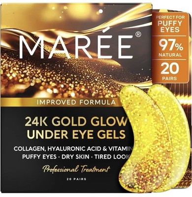 24k Gold Under Eye Gels for Dark Circles & Puffiness - Eye Masks