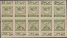 AUSTRALIA Petrol Ration Coupon New South Wales 10 Gallon B tete-beche sheet.