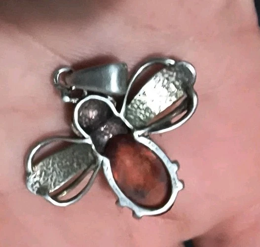 colgante collar abejorro ámbar Foto 2 de 2